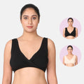Maternity Sleep Bra Black & Skin