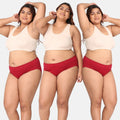 Medium Flow Period Panties Maroon Pack Of 3