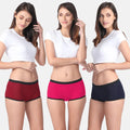 Modal Period Panty Boxer For Women Maroon, Dark Pink & Navy Blue