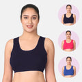 Navy Blue, Dark Pink & Royal Blue Sleep Bra / Lounge Bra