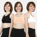 Non Padded Teen Bra Black, Skin & White