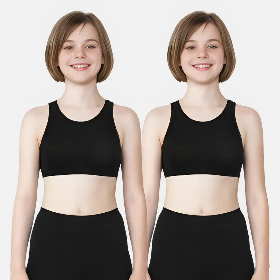 Non Padded Beginner Bra Black Pack Of 2