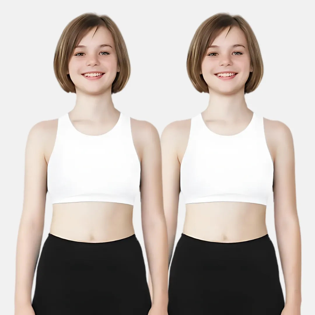 Non Padded Girl Bra White Pack Of 2