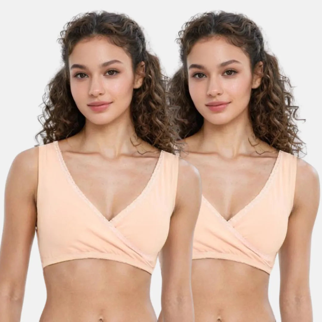 Non Padded Plunge Bra Skin Pack Of 2
