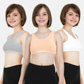 Non Padded Teen Girl Bra Grey, Skin & White