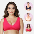 Nursing Sleep Bra India Navy Blue, Skin & Dark Pink
