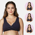 Nursing Sleep Bra Navy Blue Pack Of 3