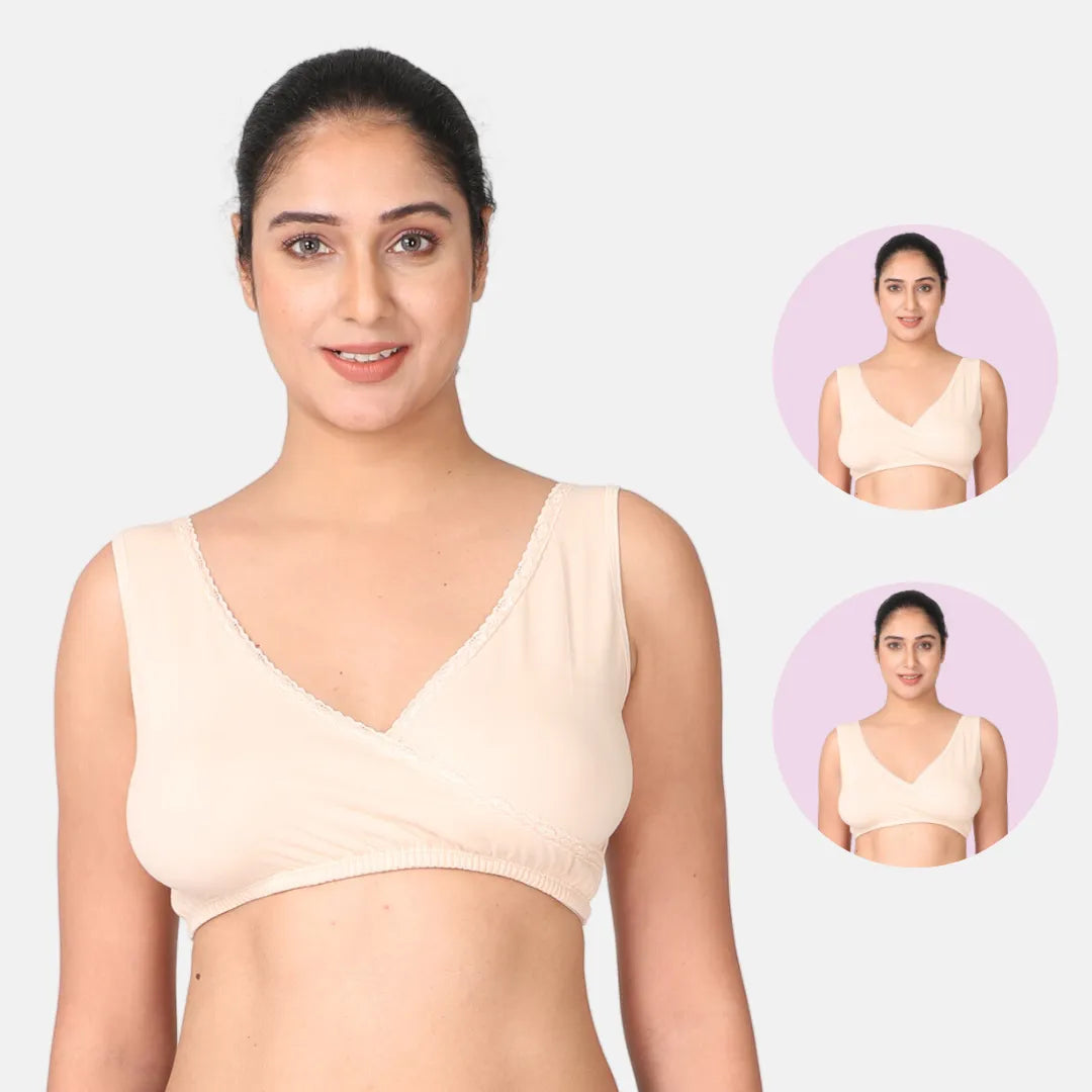 Nursing Sleep Bras Skin Pack Of 2