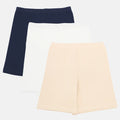 Older Ladies Undershorts Navy Blue, White & Skin