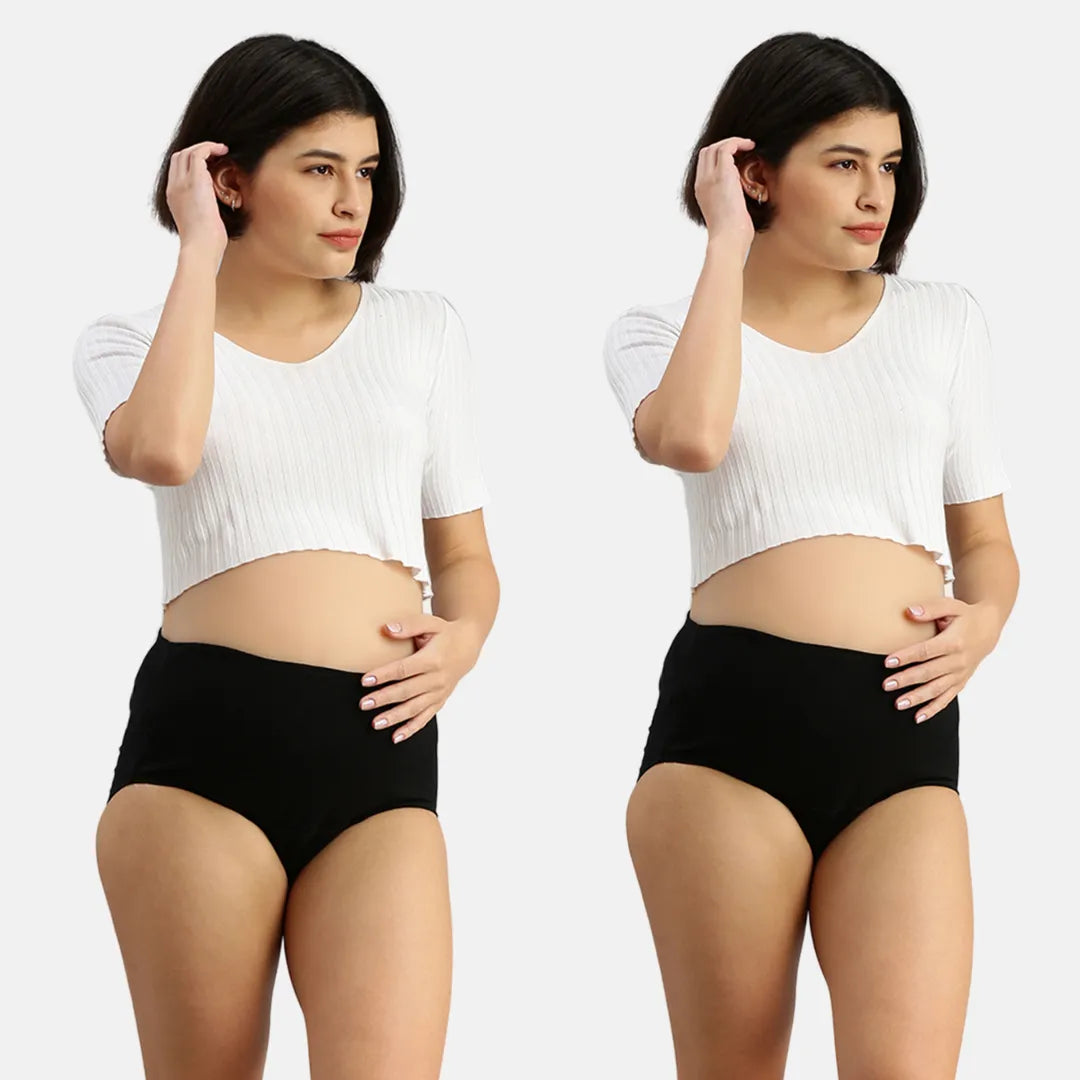 Panties For Pregnant Women Black Pack Of 2