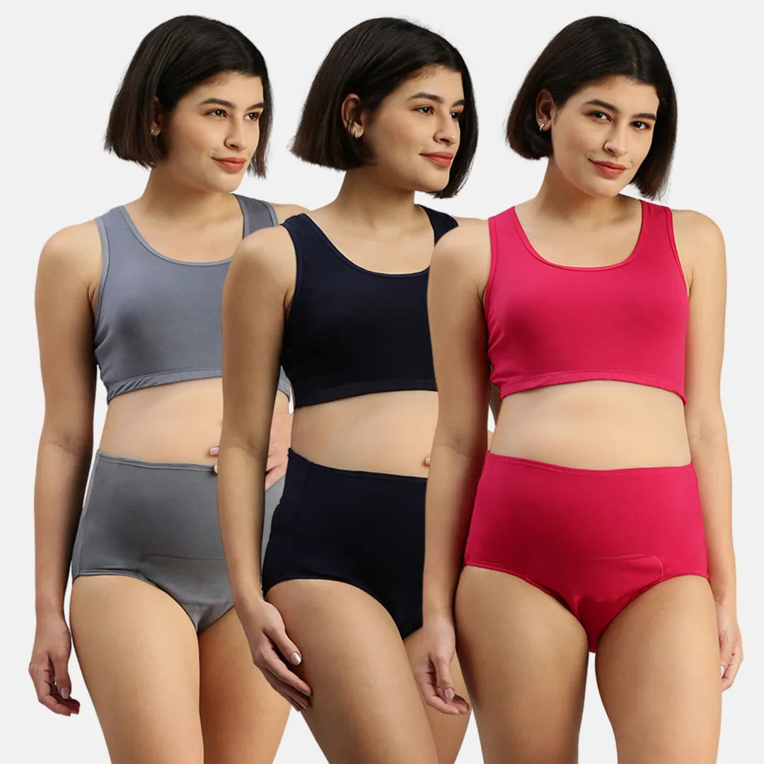 Panty During Pregnancy Dark Pink, Steel Grey & Navy Blue