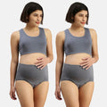 Panty During Pregnancy Steel Grey Pack Of 2