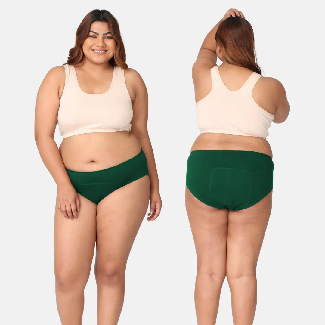 Period Panties For Medium Flow Green Pack Of 2