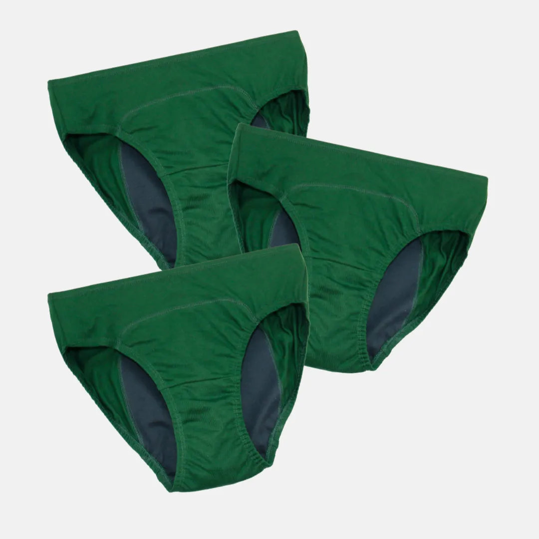Period Panty For Teens Green Pack Of 3