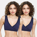 Plunge Bra For Women Navy Blue Pack Of 2