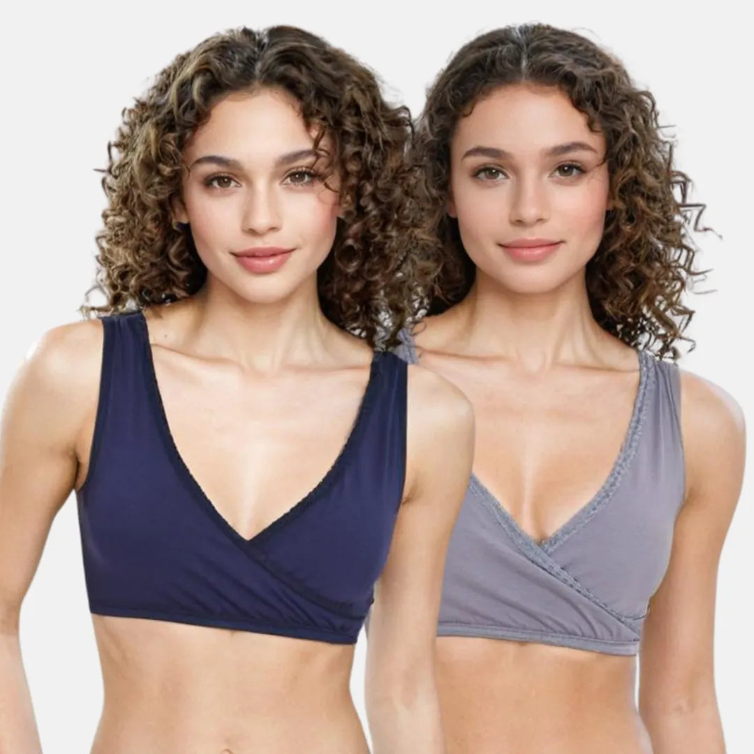 Plunge Bra For Women Navy Blue & Steel Grey