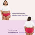 Plus Size Hipster Underwear _ Dark Pink