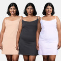 Plus Size Inner Slip For Kurtis Skin, Black & White