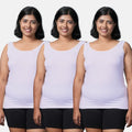 Plus Size Inner Tank Tops For Women White Pack Of 3