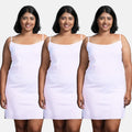 Plus Size Kurta Inner Slip White Pack Of 3
