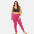Plus Size Leggings Dark Pink Color