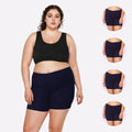 Plus Size Shorts Navy Blue Pack Of 4