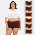Plus Size Womens Boyshorts - Wine