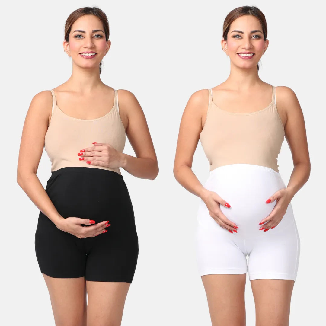 Pregnancy Shorts Black & White