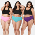 Pure Cotton Panties Light Pink, Light Blue & Magenta