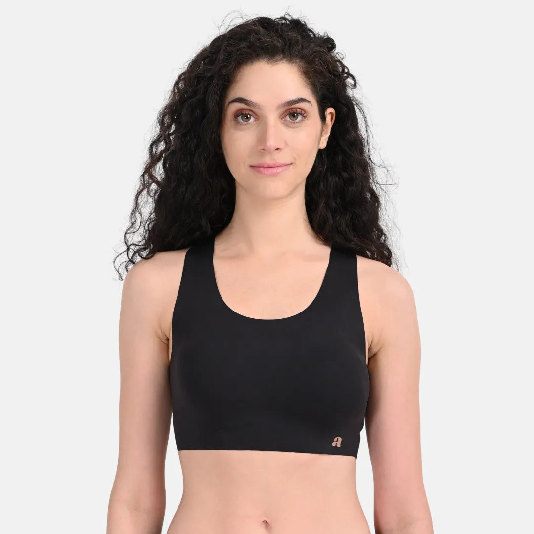 Racerback Sports Bra Black Pack Of 1