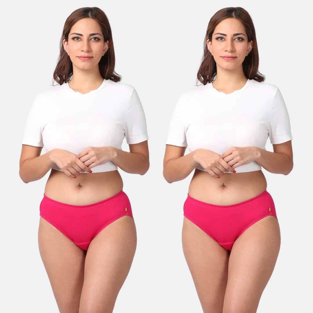 Reusable Incontinence Panties Dark Pink Pack Of 2