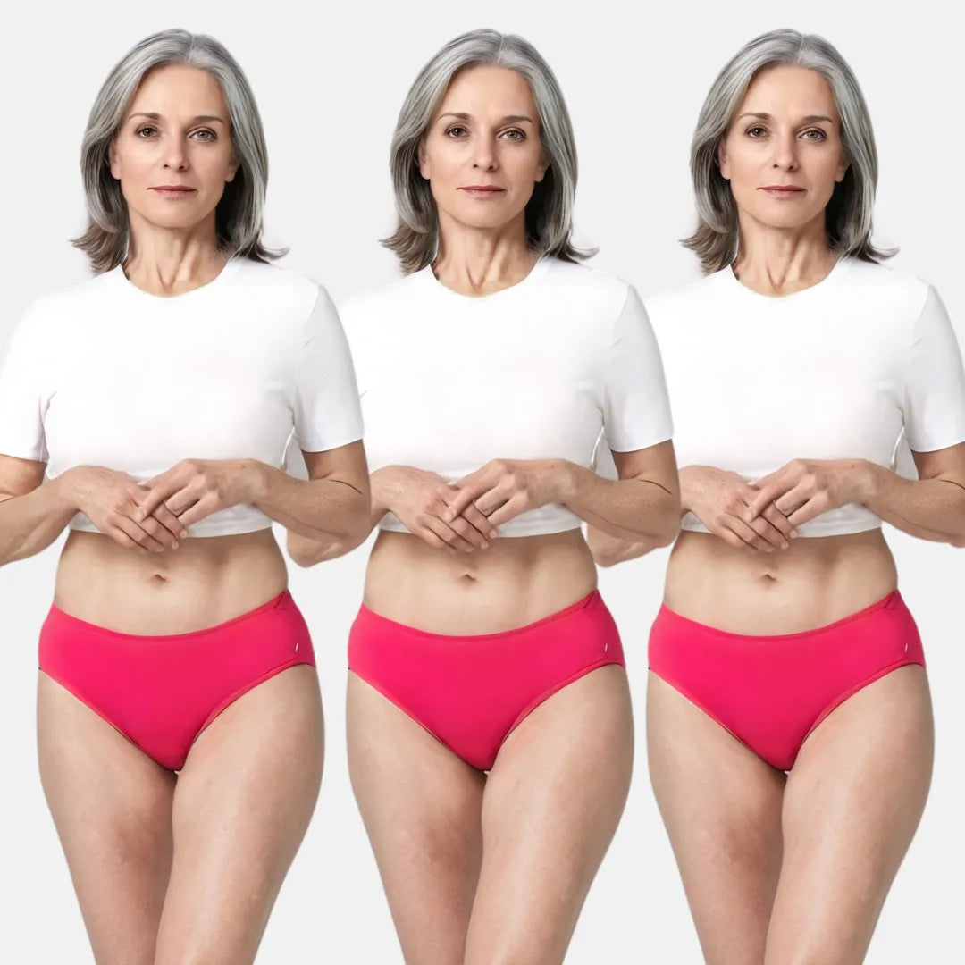 Reusable Incontinence Panties Dark Pink Pack Of 3
