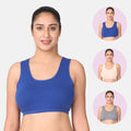 Royal Blue, Skin & Steel Grey Sleep Bra / Lounge Bra