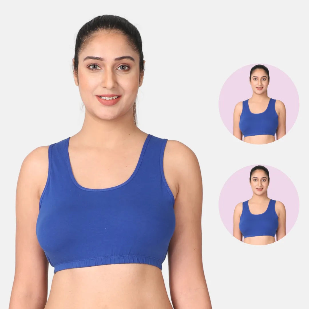 Royal Blue Sleep Bra / Lounge Bra Pack 2