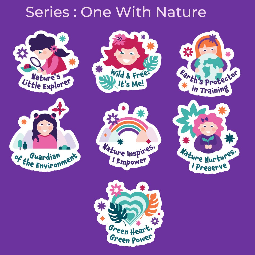 One With Nature Theme Stickers