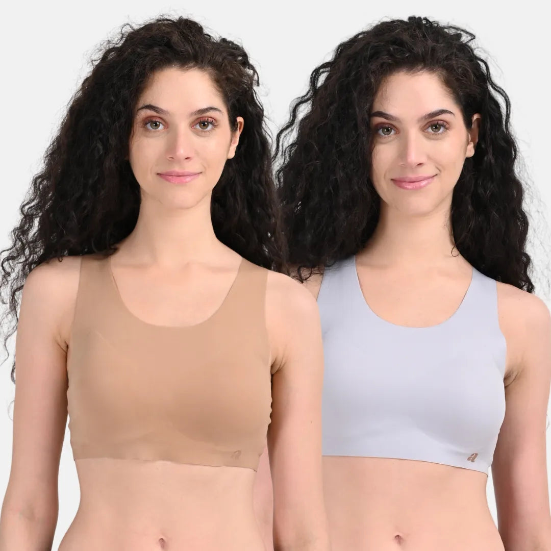 Seamless T Shirt Bra Burro & Cool Grey