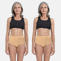 Senior Women High Waist Incontinence Panty Skin Pack Of 2