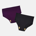 Senior Women Hygiene Underwear High Waist Magenta & Navy Blue