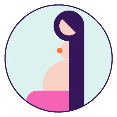 Shoppable icon for MOM's products in store navigation | Mom's product category icon.