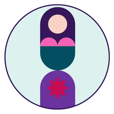 Shoppable icon for women's products in store navigation | Women's product category icon.