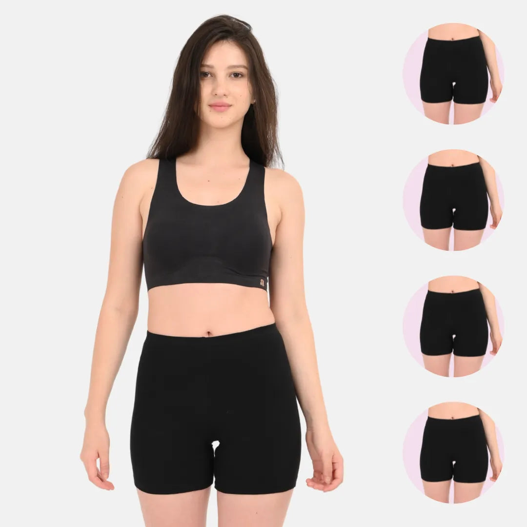Shorties Black Pack Of 4