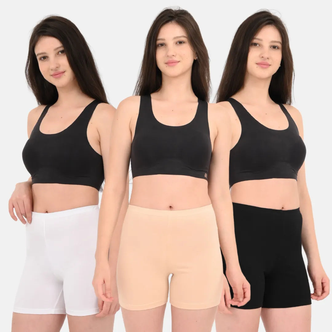 Shorties Skin, White & Black