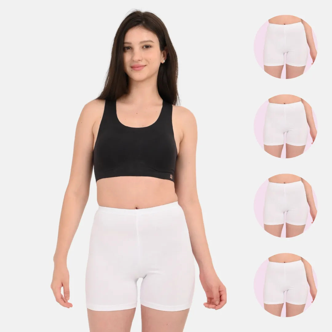 Shorties White Pack Of 4