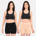 Shorties Women Black & Skin
