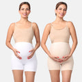Shorts For Pregnant Women White & Skin