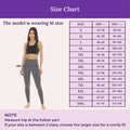 Size Chart For Cotton Leggings-Grey