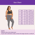 Size Chart For Leggings - Grey