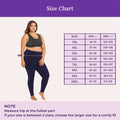 Size Chart For Leggings - Navy Blue