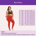 Size Chart For Leggings - Red