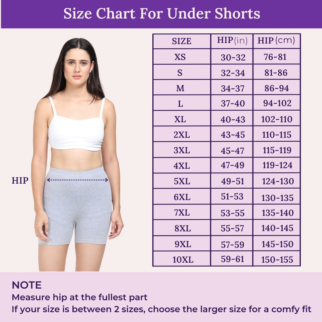 Size Chart For Under Shorts 